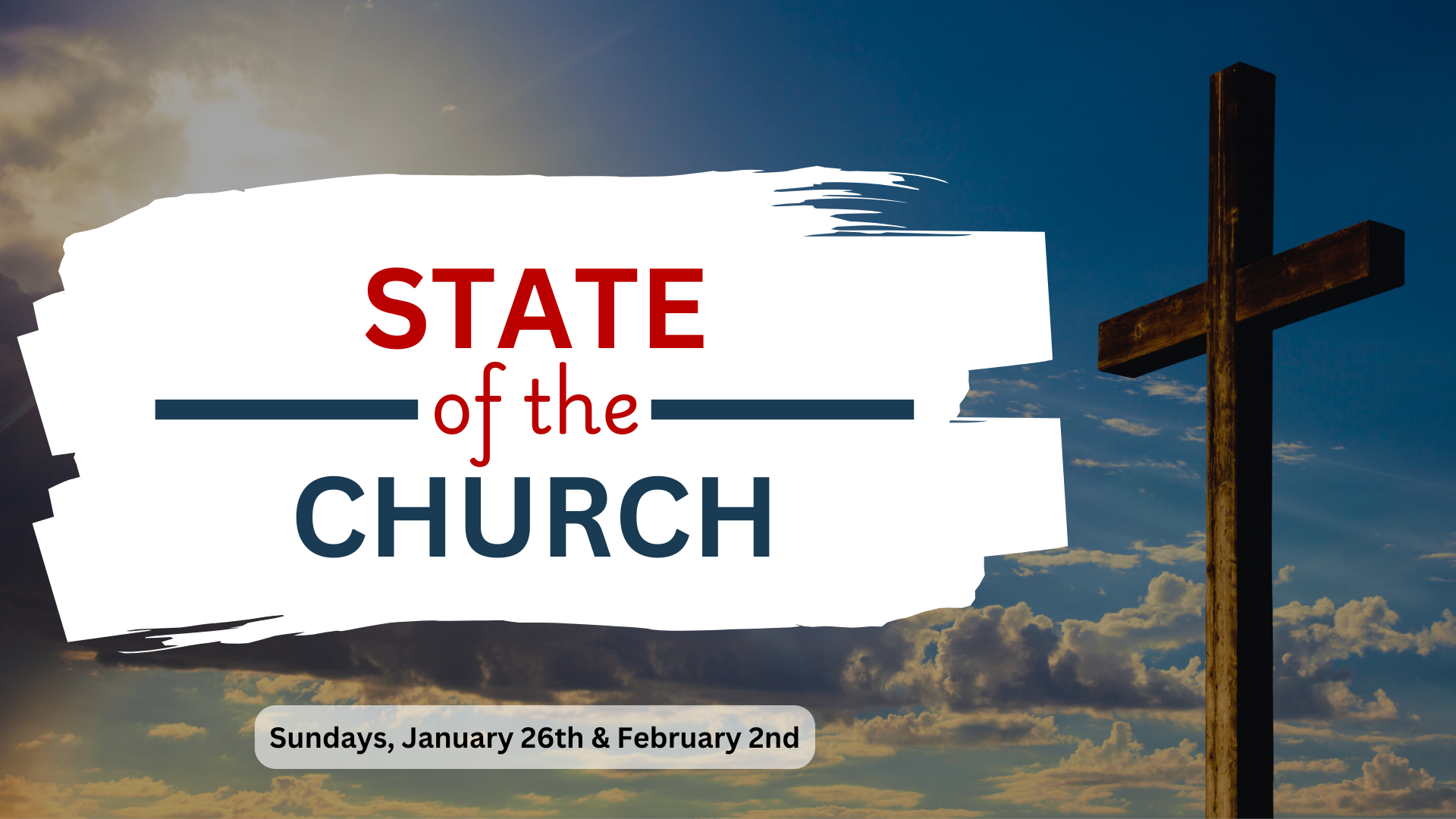 State of the Church is a review of our church for the year.